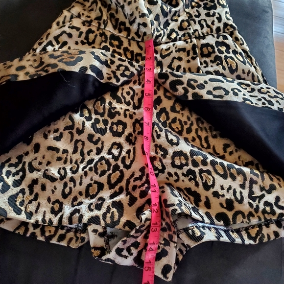 Ark & co. Leopard Print Strapless Romper shorts Size Small - Picture 5 of 10